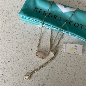 Kendra Scott Elisa Necklace Rose Quartz NWT